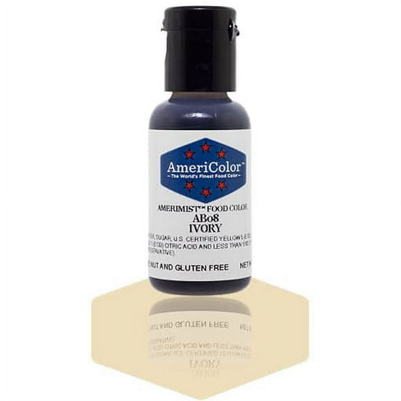 AmeriColor AmeriMist Ivory, .65 Ounce, Airbrush Food Color