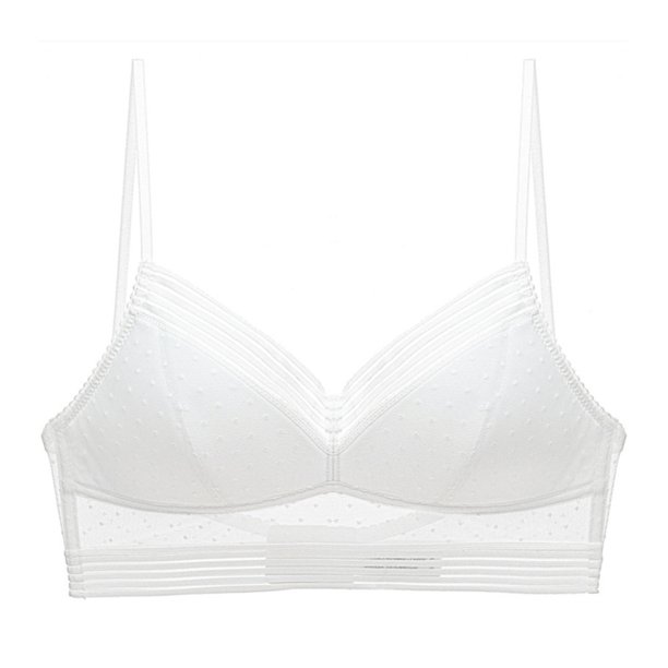 Low Back Comfort Lifting Bra Lace Bralette Bra Dot Mesh Ultra Thin