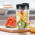 thumbnail image 3 of 2 Pcs 18Oz Replacement Ninja Blender Cups with Lid for Ninja Auto IQ BL480 BL642 BL450 BL682 BL480, BL490, BL640 BL680, 3 of 6