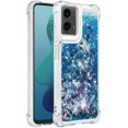 thumbnail image 3 of Compatible with Motorola Moto G 5G 2024 Case Liquid Glitter Cute Phone Case Shiny Floating Quicksand Shockproof Protective TPU Girly Women Case for Moto G 5G 2024 Love Blue YB, 3 of 7