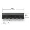 thumbnail image 4 of 2 Pcs Wheelbarrow Rubber Handles, Round Tubes Black Replacement Universal Handles, 4 of 6
