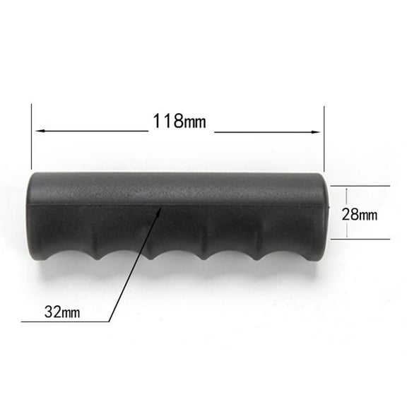 2Pcs Wheelbarrow Rubber Handles, Round Tubes Black Replacement Handles
