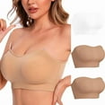 thumbnail image 2 of SDNall Wireless Strapless Bras for Women Clear Strap Bras for Women Comfortable Bras for Women Bras No Underwire Full Support (3Xbra+3X Transparent Shoulder Strap S-2XL), 2 of 9