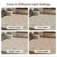 thumbnail image 7 of ODIKA 9'x12' Beige Blue Vintage Medallion Paisley Washable Area Rug Traditional Style Intricate Scrollwork for Master Suite, California King, Under Bed, Non-Shedding, Easy Care, 7 of 7