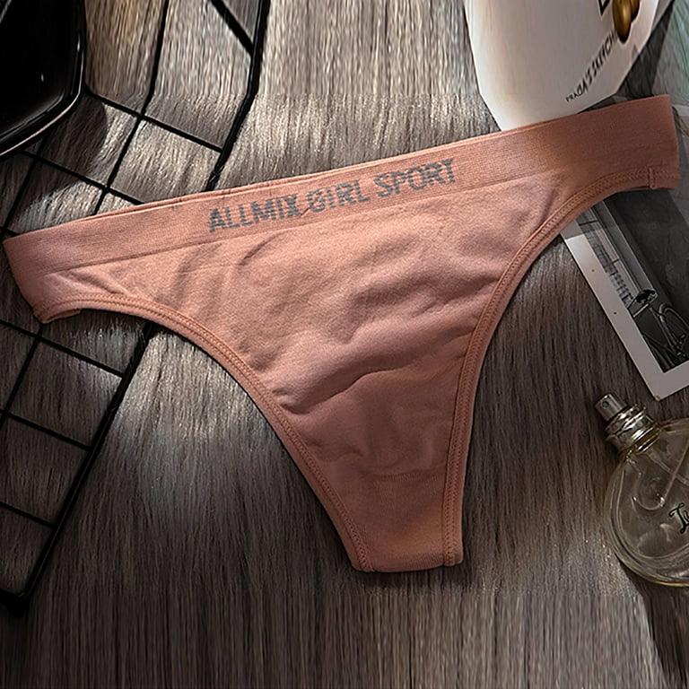 Kayannuo Underwear Women Christmas Clearance Women's Sexy Panties Sports  Striped Low Waist Seamless Minimalist Thong M-L Pink 