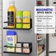 thumbnail image 4 of Estante magnético para refrigerador, 2 piezas, estante magnético para especias, estante para especias montado en la pared, organizador para ahorrar espacio para la cocina (negro), 4 of 5