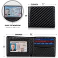 thumbnail image 2 of Serman Brands 2 ID Window Wallet for Men | RFID Blocking | Premium Full Grain Leather | Bifold Top Flip | Extra Capacity Travel Wallet | Modern Black, 2 of 6