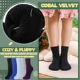 thumbnail image 5 of Womens Fuzzy Slipper Socks Soft Cozy Fluffy Microfiber Winter Warm Plush Sleep Christmas Socks, 5 of 6