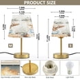 thumbnail image 2 of Modern Minimalist Cone Desk Lamp Antique Bronze Base & Linen Shade Bedside Table Lamp for Bedroom Living Room, Office, Dorm Moose and Deer Small, 2 of 8