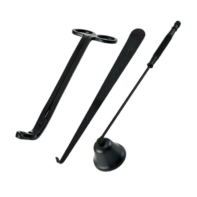 Juego de 3 velas prácticas de acero inoxidable, , Vela, Cortador, Cortador de aceite, Aceite negro4