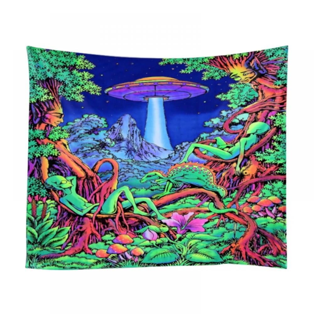Psychedelic Tapestry Mushroom Tapestry Trippy Tapestry Magic Forest