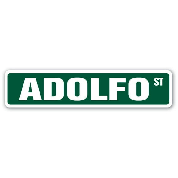 ADOLFO Street Sign Childrens Name Room Sign | Indoor/Outdoor |  30" Wide