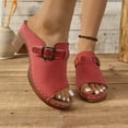 thumbnail image 5 of Mostsola Heeled Sandals for Women 2025 Open Toe Slippers Block Heel Pumps Shoes Casual Slides, 5 of 9