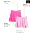 thumbnail image 2 of RBX Girls' Active Skirt - 2 Pack Pleated Athletic Performance Scooter Skort (7-16), 2 of 7
