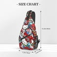 thumbnail image 2 of Hello Kitty Sling Bag for Women, Crossbody Sling Backpack Daybackpack, Cute Shoulder Bag Chest Bag for Travel Hiking Cycling, 15.3*7.2*3.5 Inch, 2 of 7