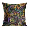 thumbnail image 1 of BOSDECO Blue Paisley Abstract Pattern Red Retro Funky Floral Swirl Tangle Pillow Case Pillow Cover 16x16 inch, 1 of 1