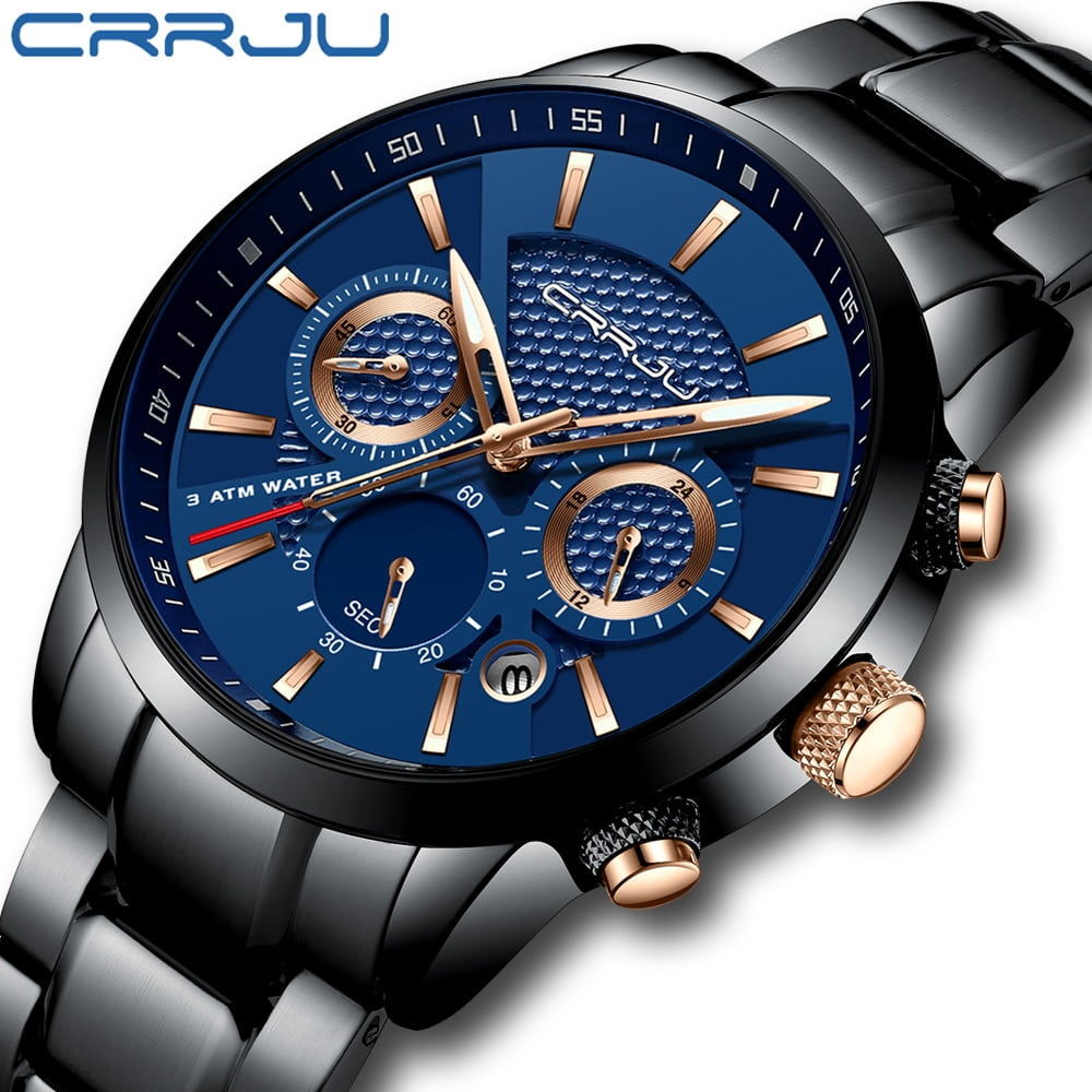 New Men's Watch 309L Steel Case Stainless Steel Band Crrju New Men's Watch 309L Steel Case Stainless Steel Band Crrju