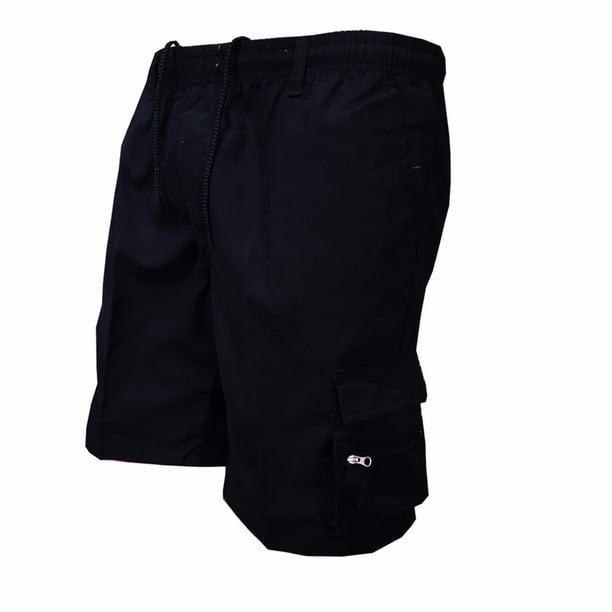 Pantalones Cortos de Verano para Mujeres Estilo de Ropa de Trabajo de Cintura Alta Suelta de Corte Recto con Múltiples Bolsillos