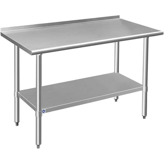 Stainless Steel Prep Table 36 x 24 Inches Kitchen Work Tables with Wheels NSF Commercial Worktable for Restaurant and Home