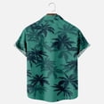 thumbnail image 3 of Qicasul Men Hawaiian Print Short Sleeve Button Down Shirt,S, 3 of 5
