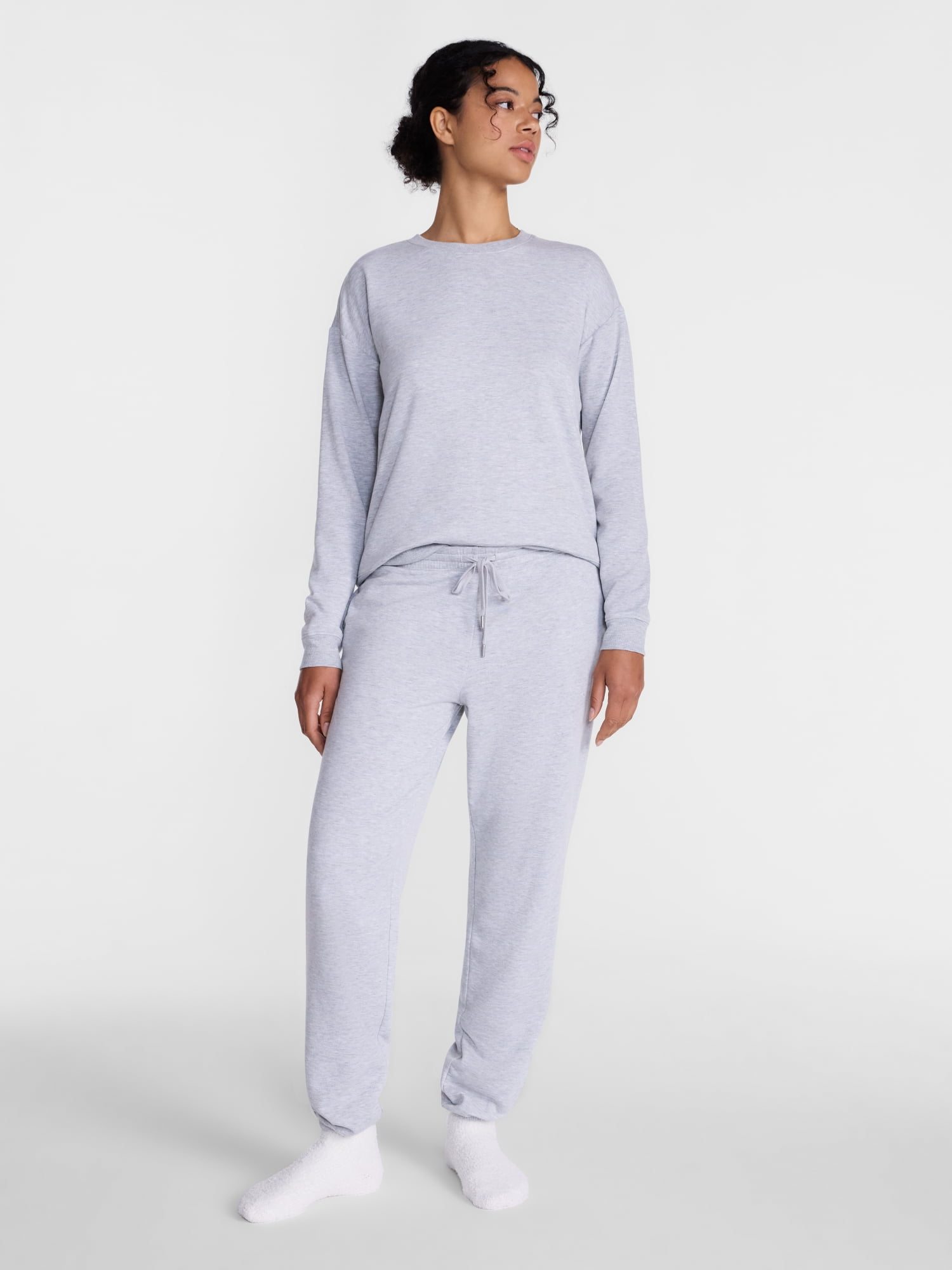 Joyspun Women's Fleece Sleep Pull On Jogger, Sizes XS to 3X