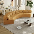 thumbnail image 6 of Modern Curved Corduroy Sectional Sofa for Living Room (220cm) with 8 Pillows, 6 of 7