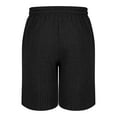 thumbnail image 5 of CaComMARK PI Shorts for Men Waffle Beach Shorts Fashion Casual Drawstring Elastic Printing Design with Pockets Shorts Black 6(M), 5 of 6