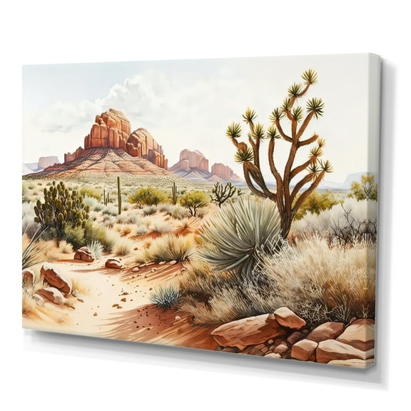 Designart Arizona Desert Scenery V Canvas Wall Art