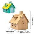 thumbnail image 5 of HCTSHG Unfinished Cardboard Christmas Tree House, DIY Craft House for Kids to Build and Paint, Art Project for Xmas Cookies and Holiday Decorations, 5 of 9