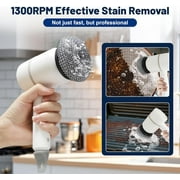 Electric Spin Scrubber, Sonic Cordless Cleaning Brush for Shoes Pot Bowl Cup Bottle Brush Cleaner with 6 Replaceable Brush Heads, Power Scrubber 3 Adjustable Speeds