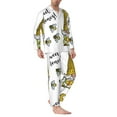 thumbnail image 2 of Honeii Gnome Sweet Honey Pattern Mens Pajamas Set,2pcs Men's Lounge Long Sleeve Sleep Shirt and Pajama Bottoms Sleepwear Set,Mens Pjs Sets-Small, 2 of 7