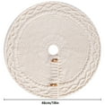 thumbnail image 4 of Vacemry Under $5 Knitted Christmas Tree Skirt, 46cm Tree Apron Cover Bottom Decor, Small Xmas Tree Base Cover Wrap, Handmade Holiday Tree Accessory for Tabletop, 4 of 9
