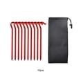 thumbnail image 2 of Soidarity Clavos para el suelo de fijación de tienda de campaña, 10 piezas, estacas de jardín de aleación de aluminio, clavijas a prueba de viento para carpas Rojo Soidarity OD028390-02, 2 of 6