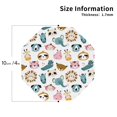 thumbnail image 2 of Naloa Cartoon Animals Leather Coasters for Drinks, Durable Drink Coasters 4 Set for Tabletop Protection, Luxurious Home Décor and Housewarming Gift ( {designName})Octagon, 2 of 6