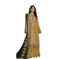 New Stylish Pale Taupe Georgette Salwar Kameez For Women