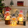 thumbnail image 6 of Lighted Snowmen Figurine Christmas Tabletop Ornament Snowman Doll Battery Operated Decoration Snowman for Holiday Table Decor Xmas Tree, 6 of 8