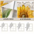 thumbnail image 5 of Sunflower Swag Valances for Windows 2 Pack, Kitchen Window Curtains 36 Inch Length, Yellow Summer Botanical Bee Vintage Wooden Privacy Swag Curtains for Living Room/Bathroom with Rod Pocket 36"x36", 5 of 8