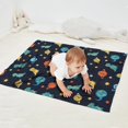 thumbnail image 2 of Dark Blue Dinosaurs Space Pattern Blanket,Comfortable Soft Flannel Throw Blanket,All Season,Warm Lightweight Blankets for Sofa Bed Couch Living Room Chair,30"x40", 2 of 4