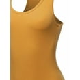 thumbnail image 4 of A2Y Women's Fashion Basic Premium Cotton Racerback Tank Body Suit Golden Mustard XL, 4 of 5