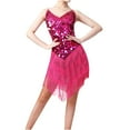 thumbnail image 2 of DailyTrove Women's Sleeveless Sequin Fringe Dress, V-Neck, Party & Dance Event Wear, Sparkly Fit, 2 of 5