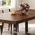 thumbnail image 2 of 70" Solid Wood Dining Table for 6-8 People, Modern Farmhouse Kitchen Table Rectangular Dining Room Table for Home Office, 2 of 11