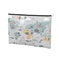 thumbnail image 2 of Haiem The World Map with Cartoon Animals Music Lover Merch Makeup Bag, Cosmetic Bag,Singer Fans Cosmetic Bag, Portable Stationary Storage Organizer, Travel Makeup Bag, 2 of 8