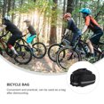 thumbnail image 3 of CIMAXIC Bike Rear Rack Pouch Storage Bag Black Oxford Cloth Large Capacity Design 1Pcs, 3 of 8
