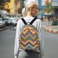 thumbnail image 7 of FORMRS Mini Backpack Purse for Women Quilted Travel Daypack Casual Shoulder Bag, Orange Geometric, 7 of 7