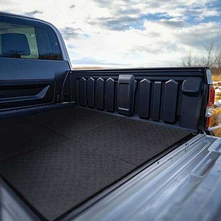 Mohawk Home Solid All Purpose 1/2 Non Skid Heavy Duty Rubber Floor Mat Pebble, Black, 24in x 36in