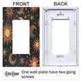 thumbnail image 3 of Yayeee Rocker Switch Wall Plate 3-Gang 6.5"x4.6" Home Decorative Outlet Cover, Sun Moon and Stars Pattern, 3 of 6