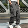 thumbnail image 5 of Men Cargo Pants Big & Tall Men's Corduroy Cargo Pants Two-Tone Baggy Track Pants Unisex Streetwear Y2K Pants Casual Trouser Work Pants for Men Cargo, 5 of 9