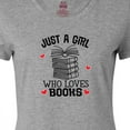 thumbnail image 4 of Inktastic Just a Girl Who Loves Books Women's T-Shirt, 4 of 5