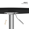 thumbnail image 5 of MoNiBloom Modern Round Bar Table, Height Adjustable Bar Table 27.5"-35.7", Pub Table with Chrome Base for Living Room, Dining Room, Bistro, Black, 5 of 8