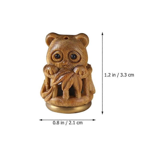 Sachet Pendant Panda Shape Car Decoration Brown Wood Material Diffusing Aroma Smell 1Pcs